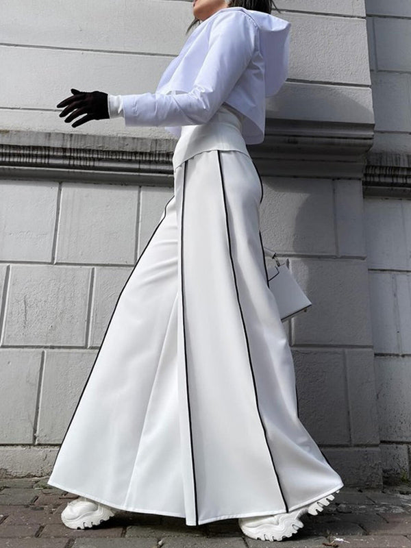 Striped Loose Wide Leg Trousers Casual Pants Bottoms
