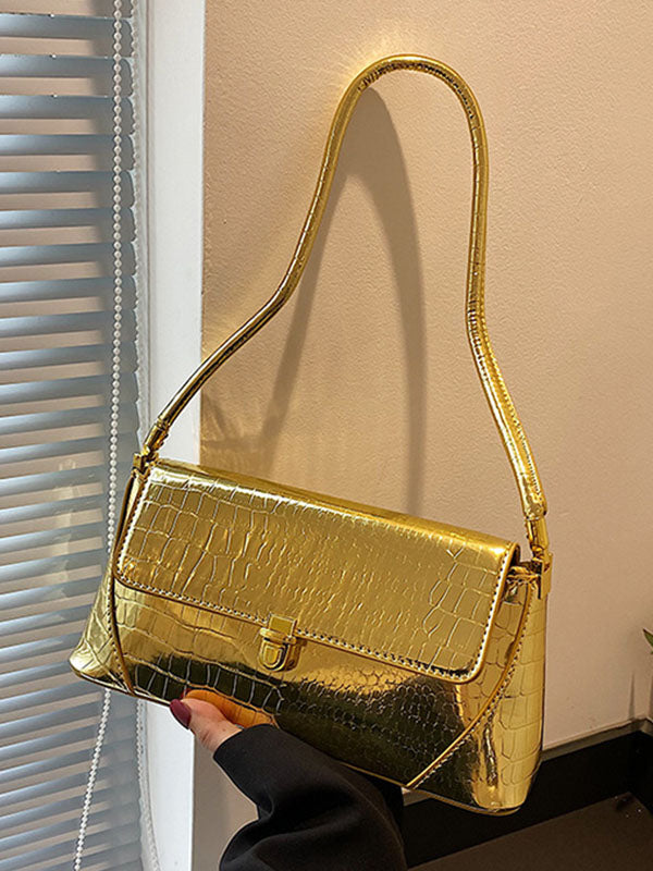 Crocodile Pattern Zipper Handbags