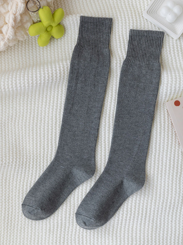 Casual Breathable Solid Color Socks Accessories