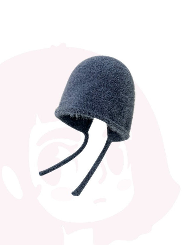 Keep Warm Solid Color Tied Hats&Caps