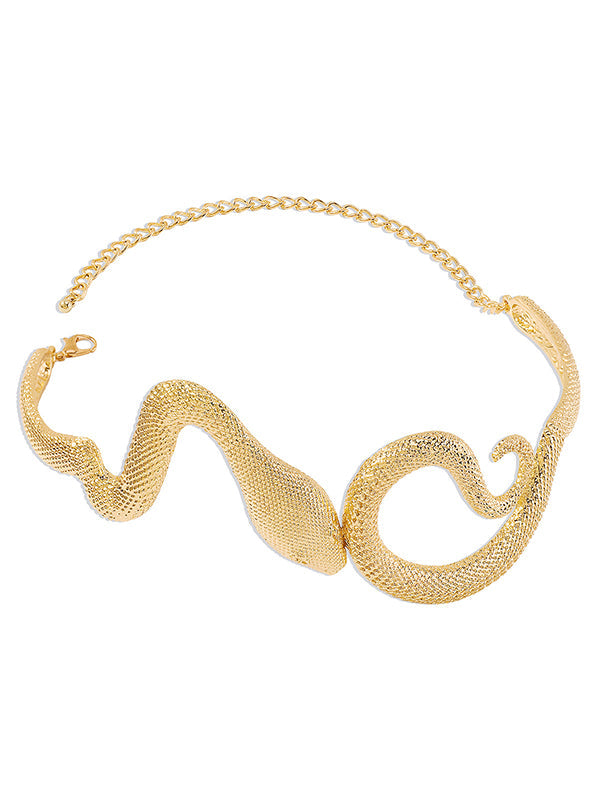 Snake Shape Solid Color Necklaces Accessories