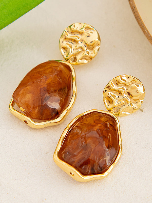 Geometric Shiny Irregularity Earrings Accessories