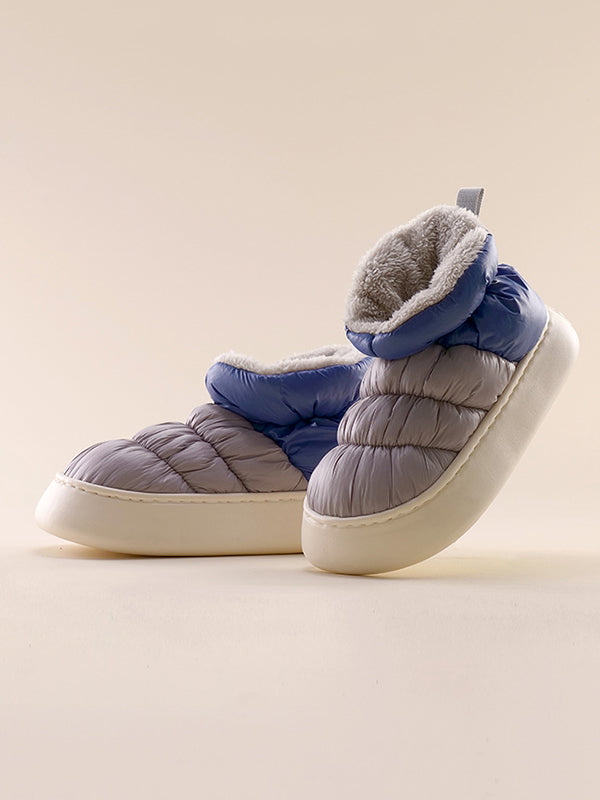 Casual Non-Slip Keep Warm Water Velvet Proof Contrast Color Booties
