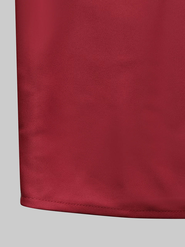 Split-Joint Tied Waist Batwing Sleeves Round-Neck Blouses&Shirts Tops