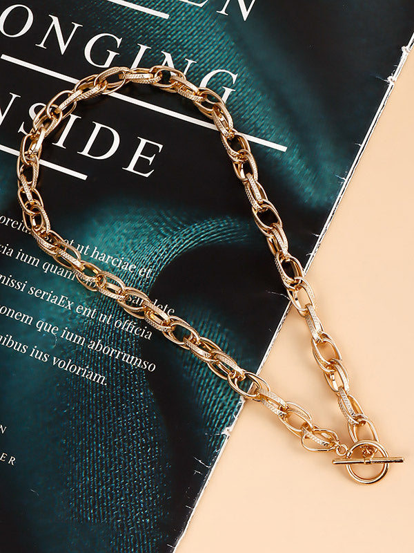 Chains Hollow Solid Color Necklaces Accessories Dainty Necklace