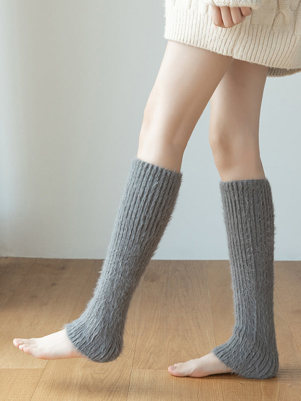 Casual Skinny Keep Warm Solid Color Leg Warmers Accessories