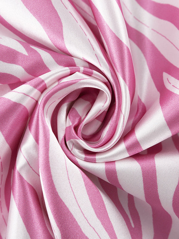 Mermaid Contrast Color Printed Zebra-Stripe Skirts