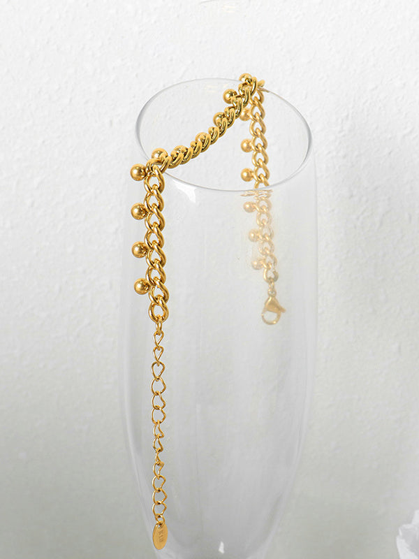 Chains Solid Color Tasseled Bracelet Accessories