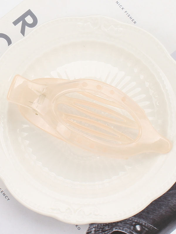 Geometric Hollow Solid Color Hair Clips