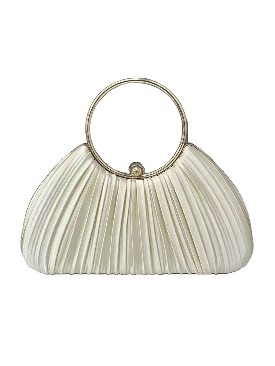 Chains Lock Pleated Evening Bags & Clutches Crossbody Bags