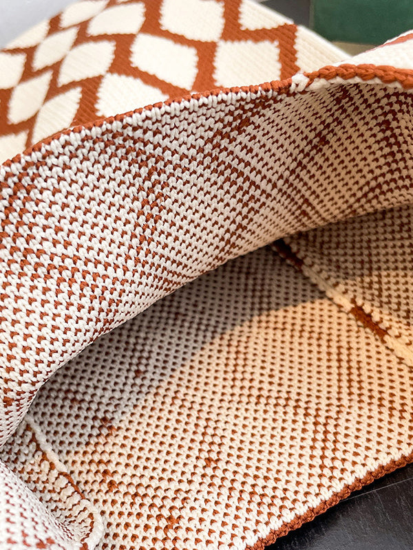 Rhombus Woven Handbag Bags Accessories