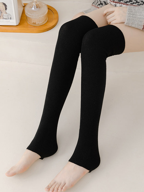 Casual Keep Warm Solid Color Leg Warmers Accessories