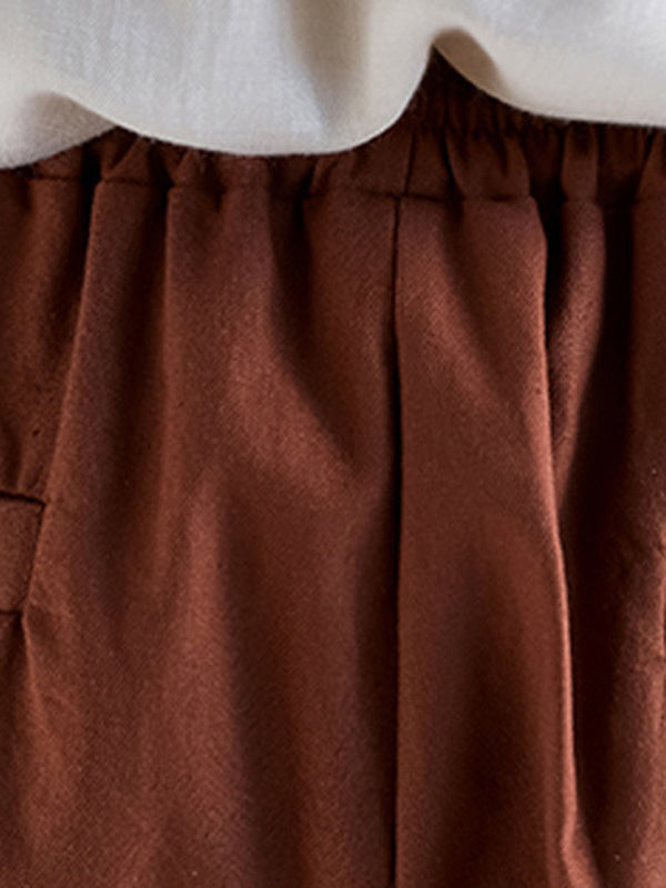 Urban Drawstring High Waisted Wide Leg Pants Culotte