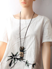 Vintage Wooden Star Shape  Necklaces Accessories