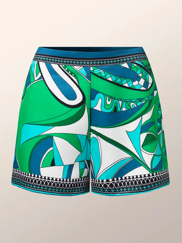 Bohemia Loose Printed Cover-Up + Shorts Two Pieces Set