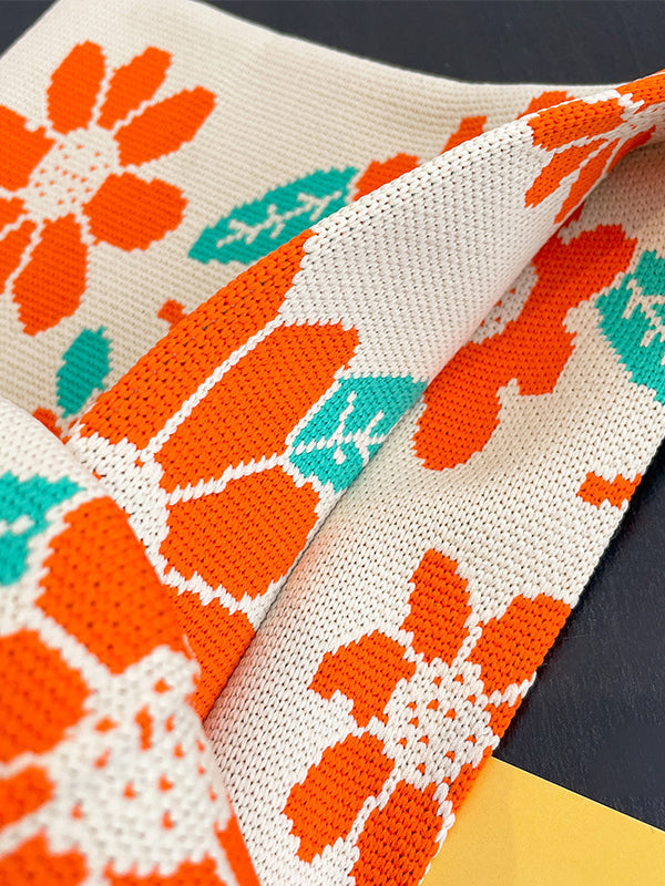 Floral Printed Woven Handbag Bags Accessories