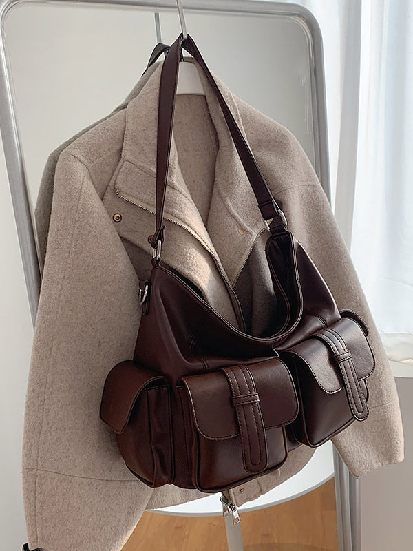 Pockets Split-Joint Tote Bags Handbags Bags