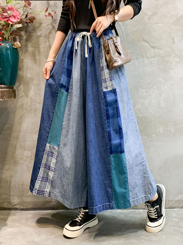 Vintage Wide Leg Elasticity Split-Joint Jean Pants Bottoms