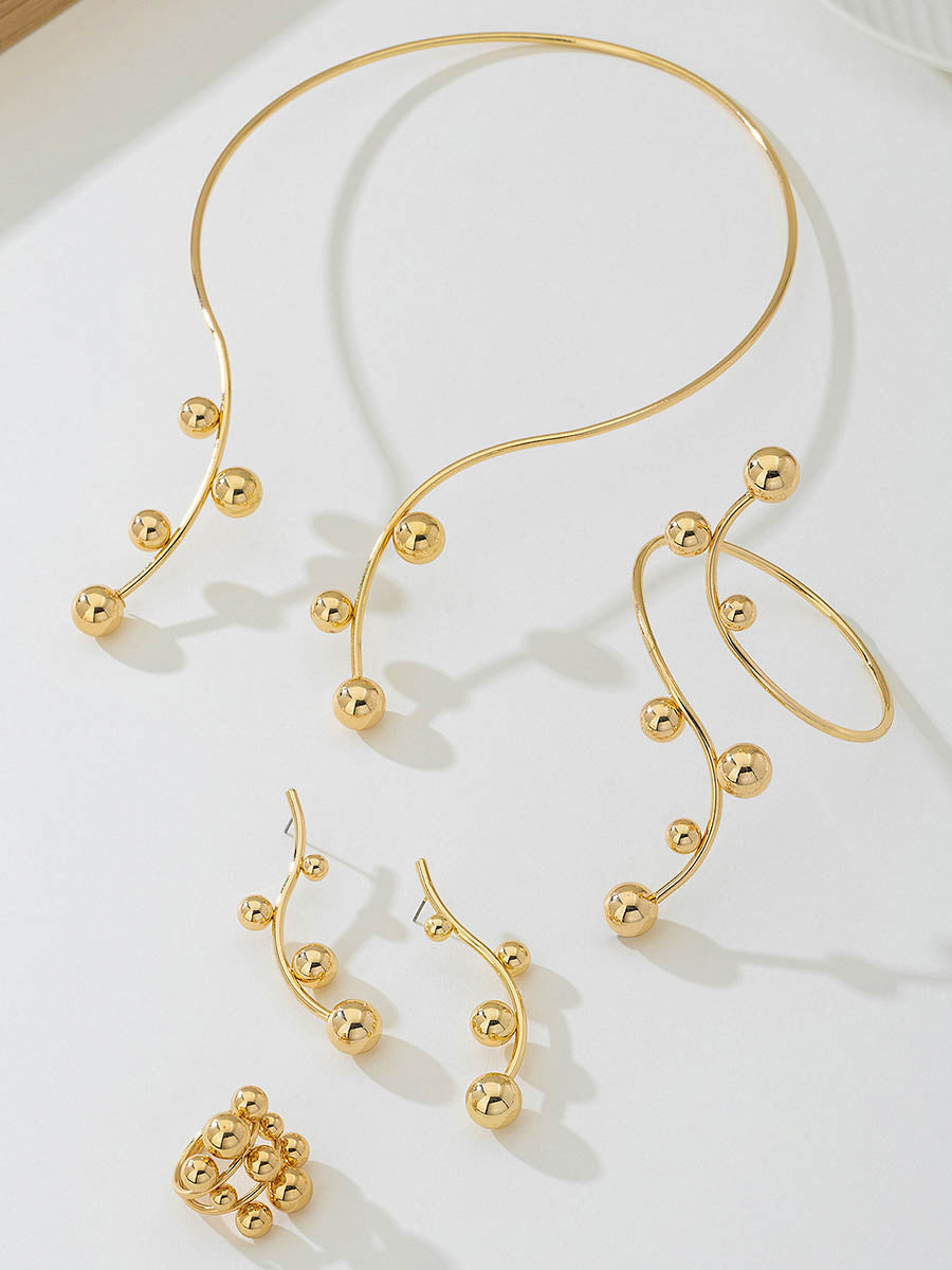 Line Rhine Stones Irregularity Rings Accessories Necklaces Accessories Earrings Accessories Bracelet Accessories