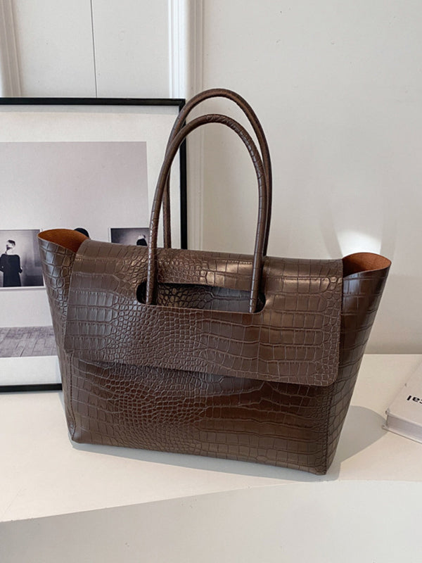 Solid Color Split-Joint Tote Bags Handbags Bags