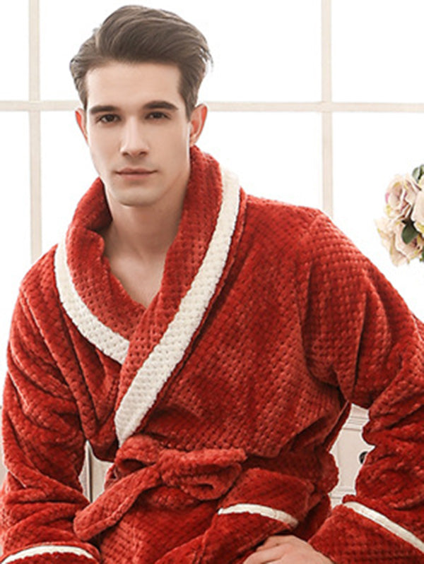 Comfortable Solid Warm Pajama Robe