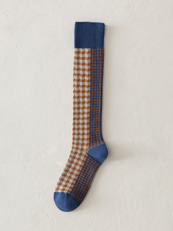 Casual Skinny Leg Checkered Socks Accessories