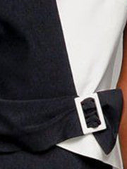 Contrast Color Split-Joint Loose Short Sleeves V-neck T-shirts