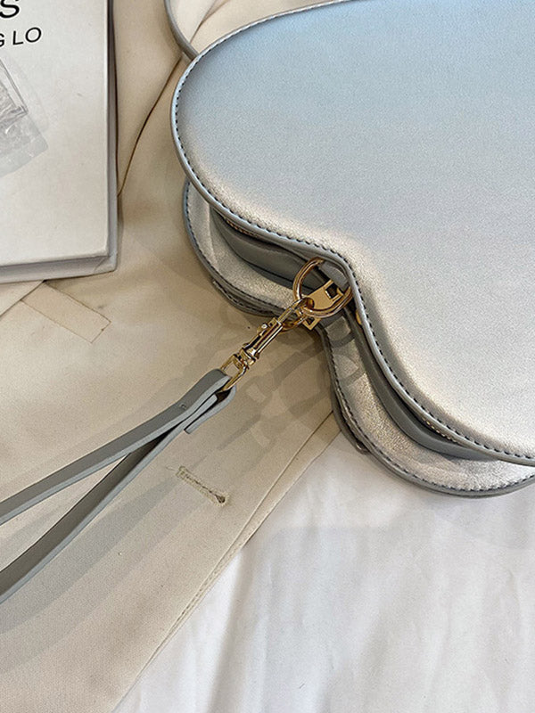 Heart Shape Split-Joint Zipper Handbags Crossbody Bags Bags
