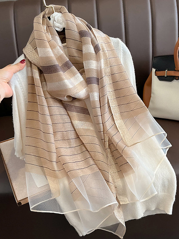 Keep Warm Striped Shawl&Scarf