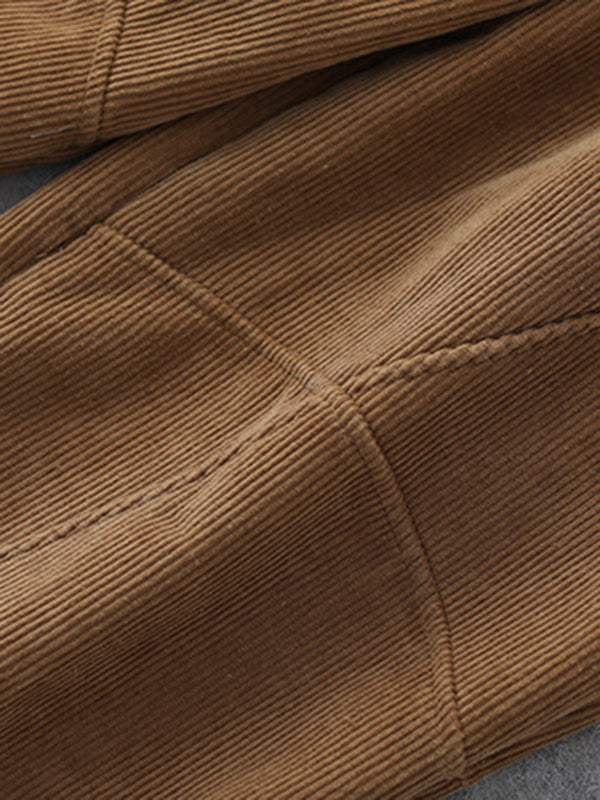 Loose Velvet Solid Color Corduroy Casual Harem Pants Bottoms