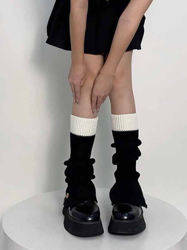 Leisure Flared Contrast Color Leg Warmers Accessories