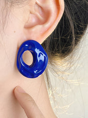 Geometric Solid Color Drop Earrings