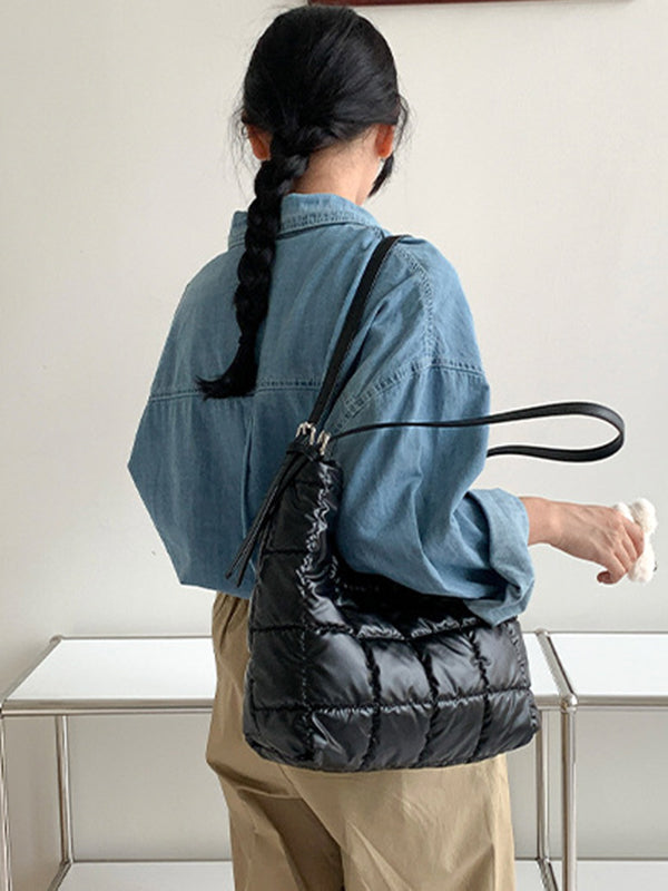 Buckle Split-Joint Padded Tote Bags Handbags