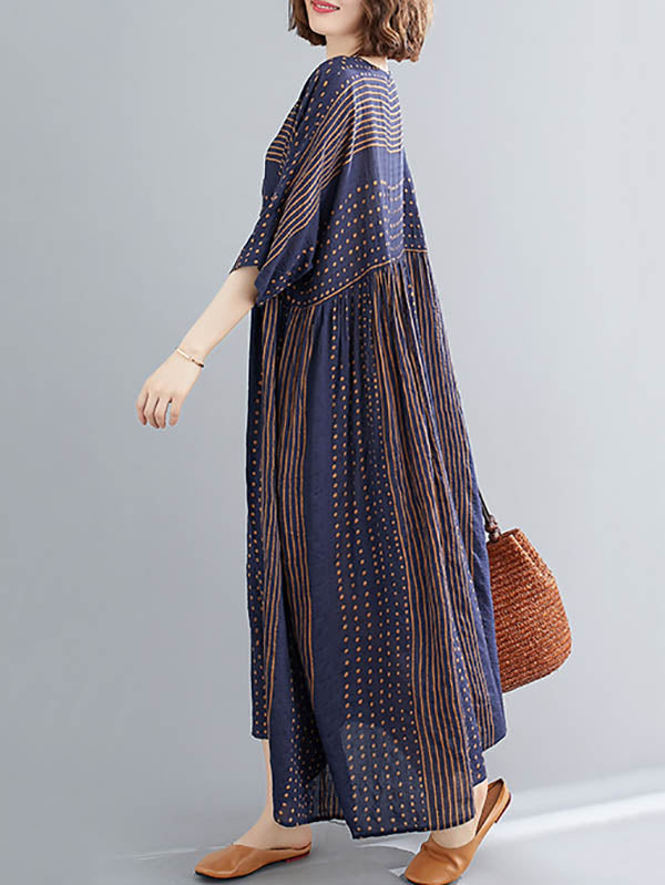 Original Stripe Round-Neck Dress
