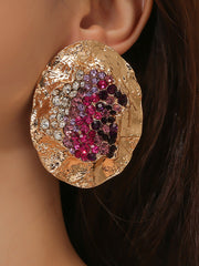 Geometric Rhinestone Shiny Irregularity Earrings Accessories