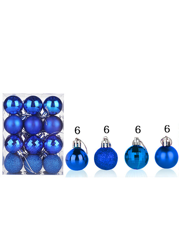24Pcs Colorful Ball Christmas Tree Decoration