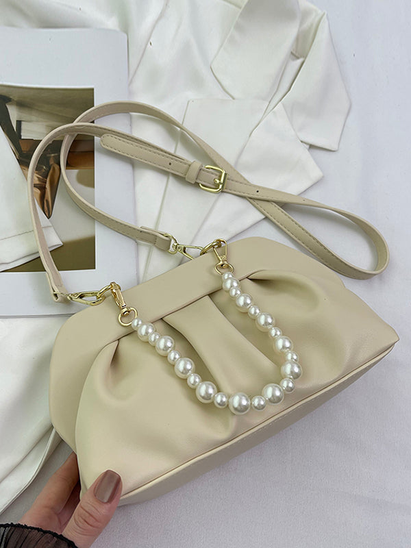 Geometric Pleated Split-Joint Crossbody Bags