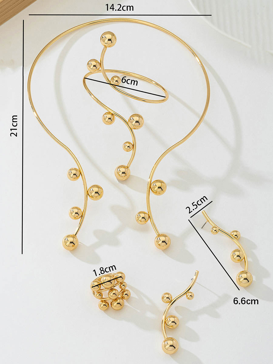 Line Rhine Stones Irregularity Rings Accessories Necklaces Accessories Earrings Accessories Bracelet Accessories