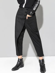 Leisure Irregularity Solid Color Harem Pants