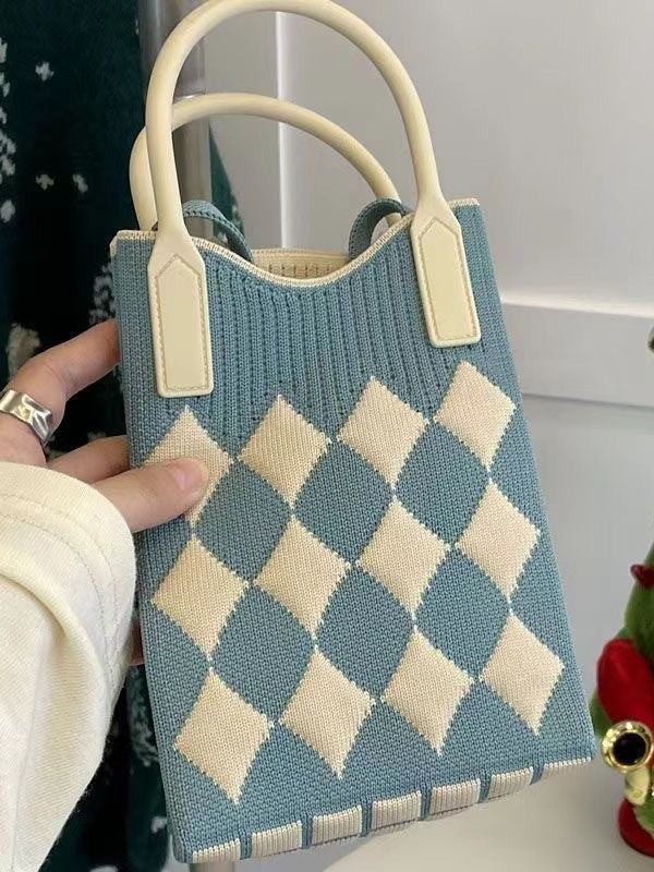 Houndstooth Split-Joint Handbags Crossbody Bags Bags