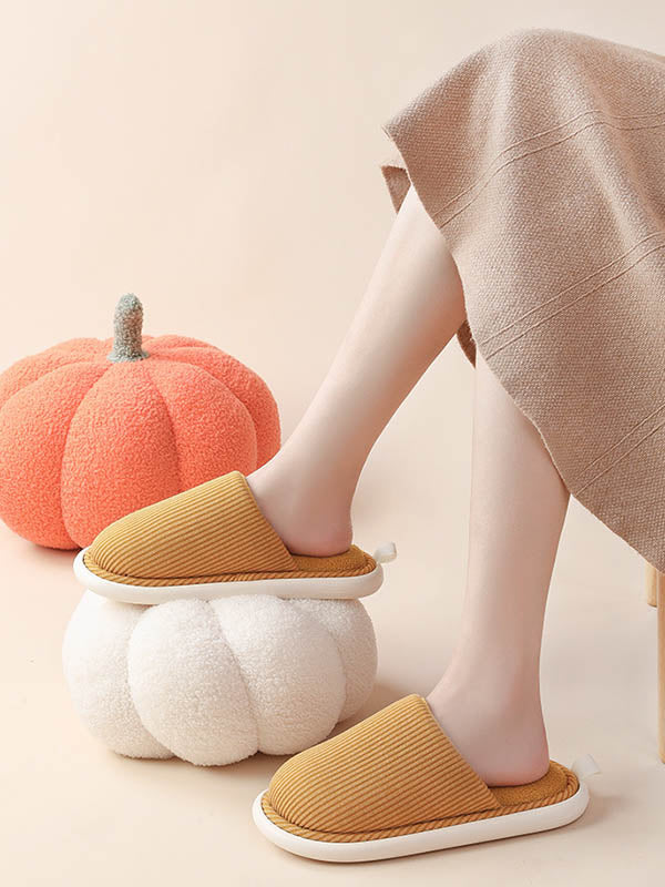 Round-Toe Split-Joint Slippers