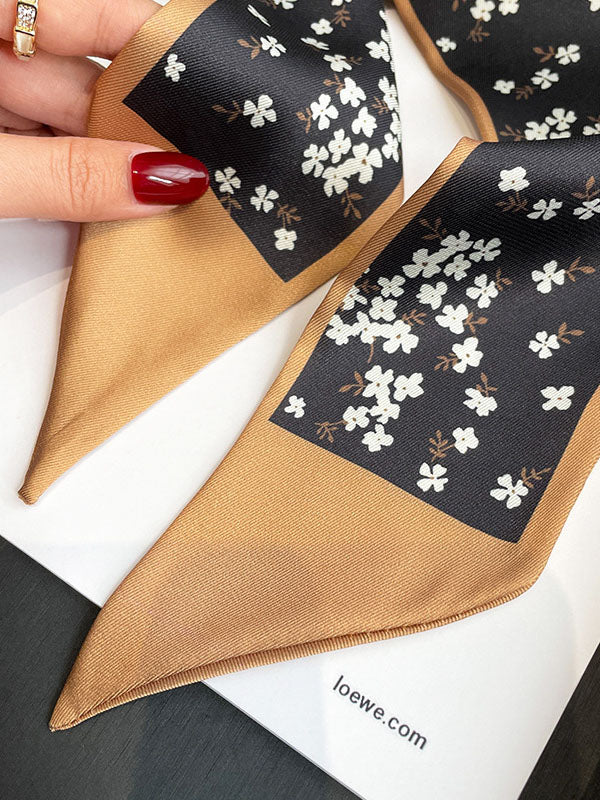 Contrast Color Floral Printed Shawl&Scarf