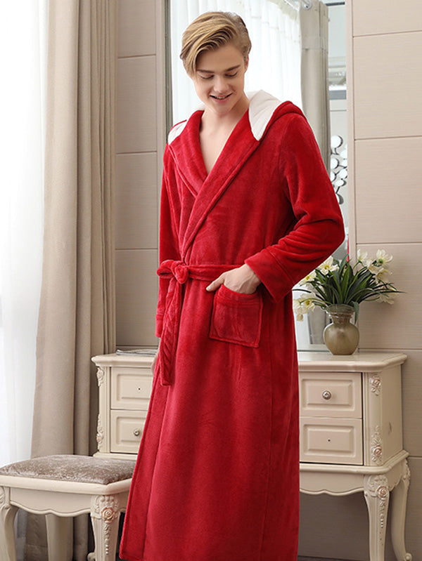 Comfortable  Warm Hooded Pajama Robe