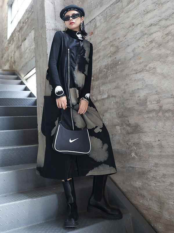 Original Print Round-Neck Jumper Dress