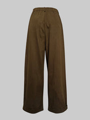Loose Wide Leg Solid Color Split-Joint Pants Trousers