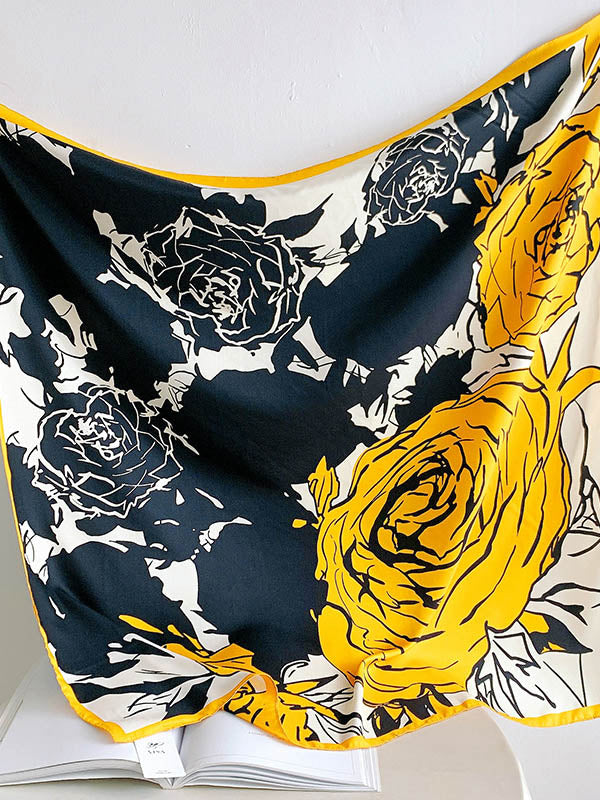 Flower Print Shawl&Scarf