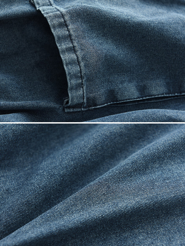 Harem Pants Loose Buttoned Elasticity Jean Pants Bottoms
