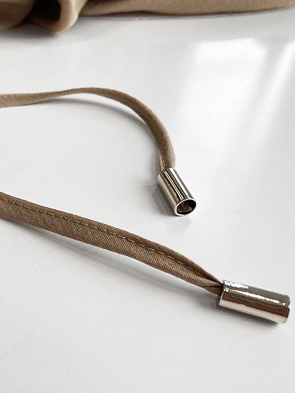 Casual Loose Solid Color Puff Sleeves Blouse&Wide Leg Shorts Two Pieces Set