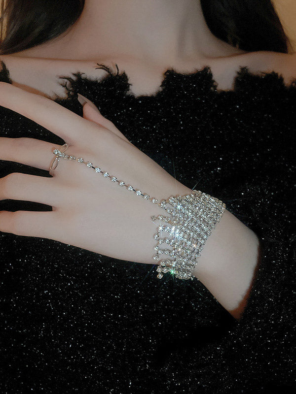 Rhine Stones Tasseled Bracelet Accessories
