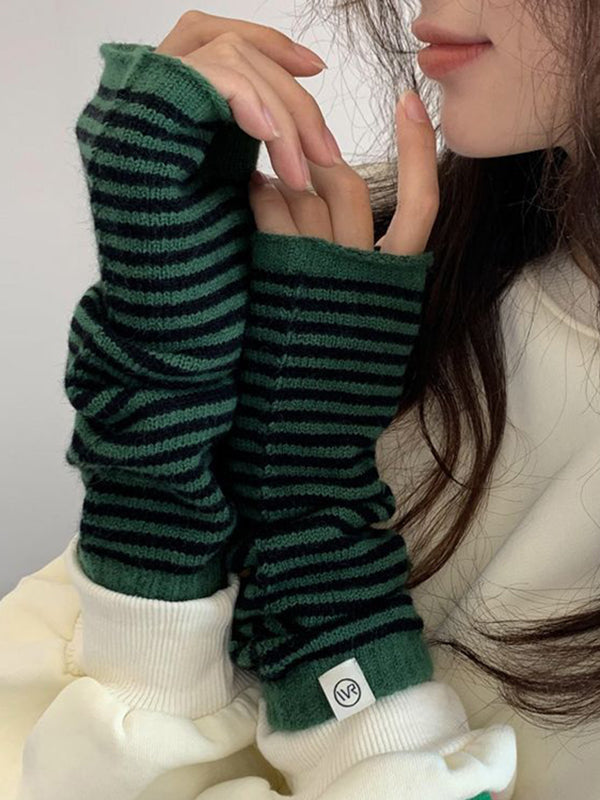 Casual Keep Warm Striped Gloves Accessories